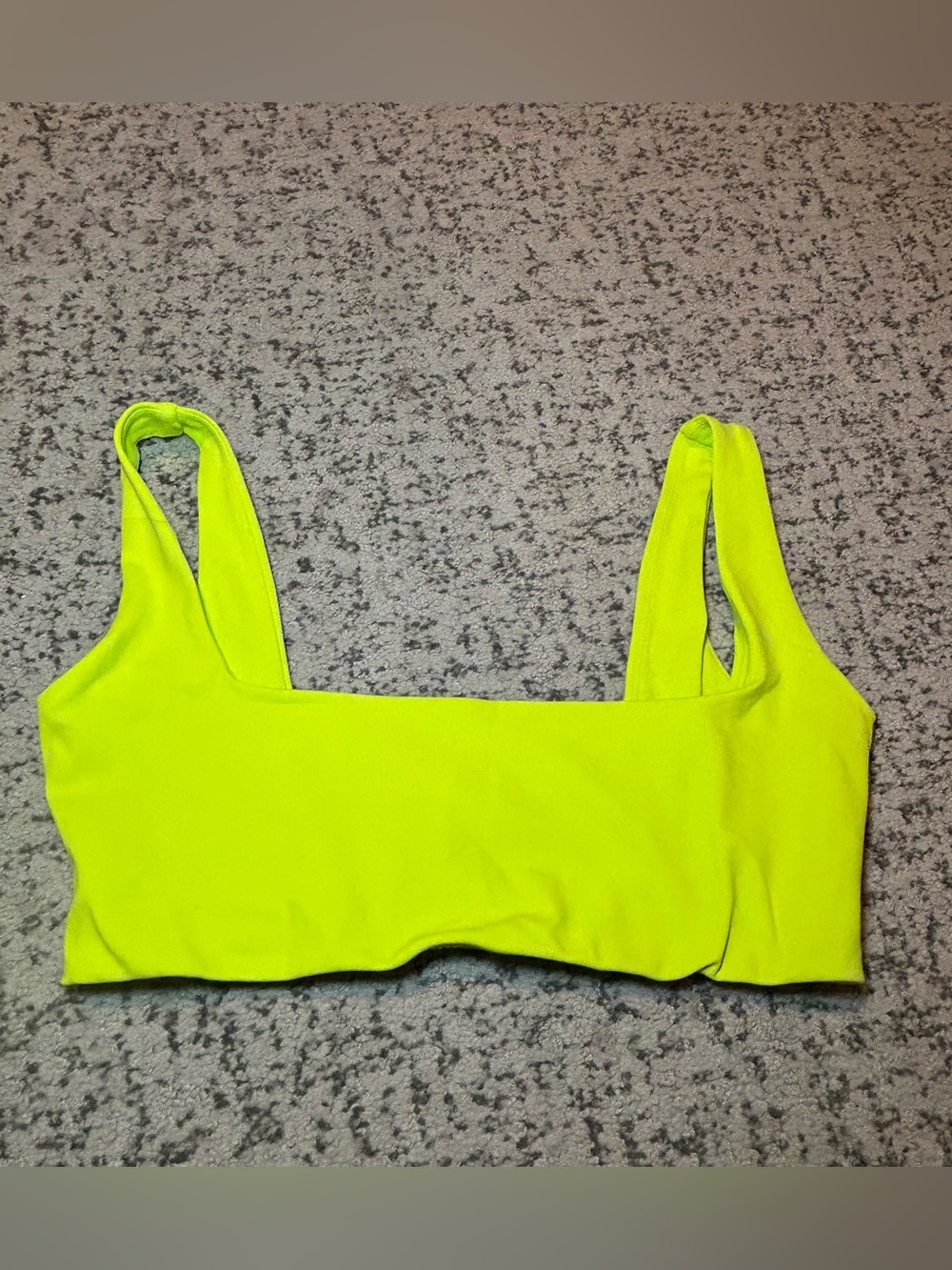 FP Movement by Free People Yellow Square Neck Wireless Sports Bra Size Medium